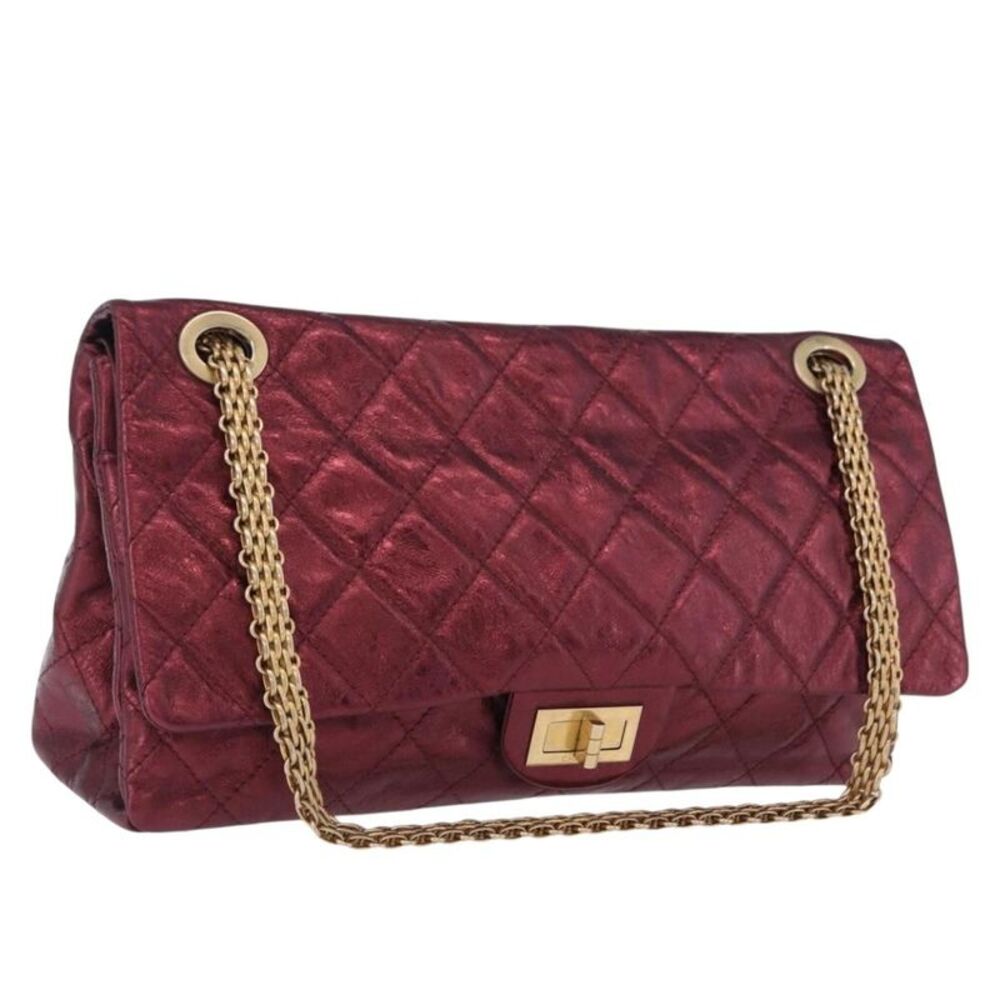 Chanel Reissue 2.55 Flap Quilted Lambskin Red Leather Handbag